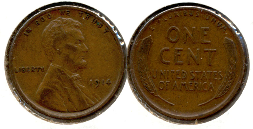 1914 Lincoln Cent EF-40 e