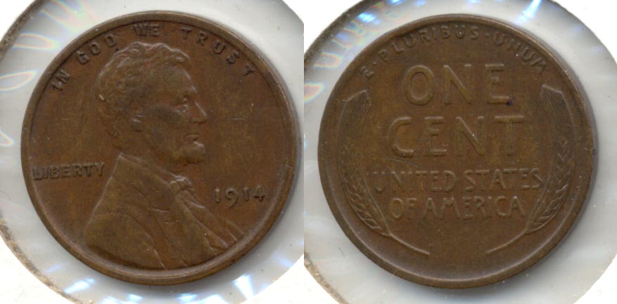 1914 Lincoln Cent EF-45 d