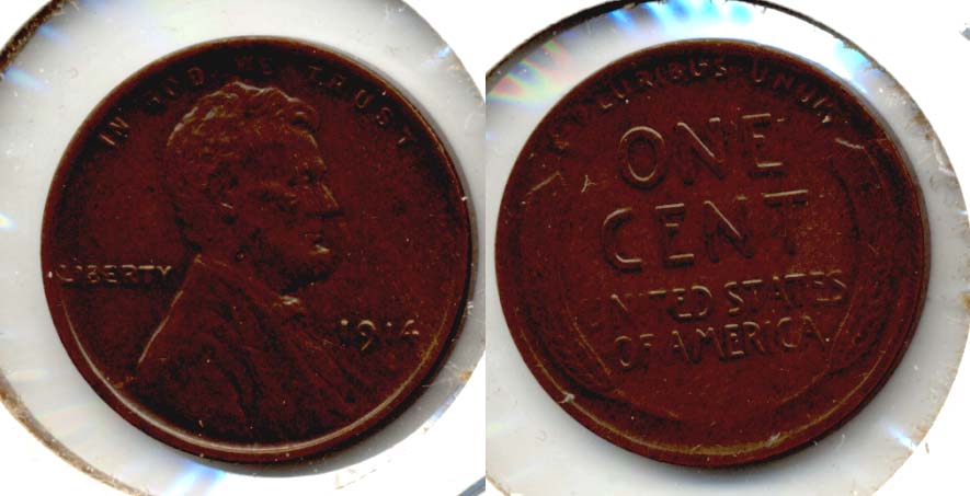 1914 Lincoln Cent MS-60 Brown