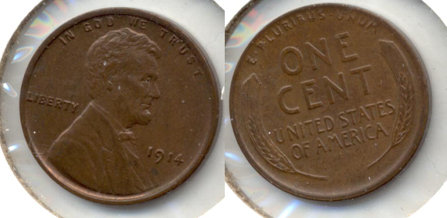 1914 Lincoln Cent MS-63 Brown