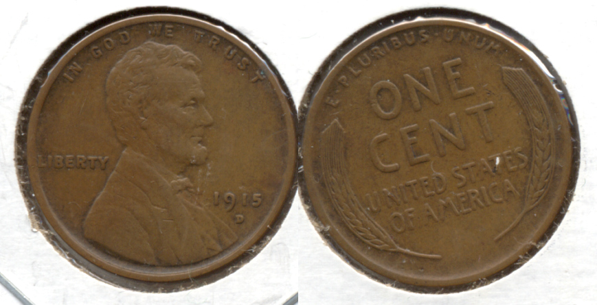 1915-D Lincoln Cent AU-50 d