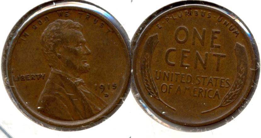 1915-D Lincoln Cent AU-53