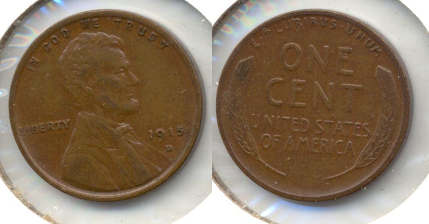 1915-D Lincoln Cent AU-53 a