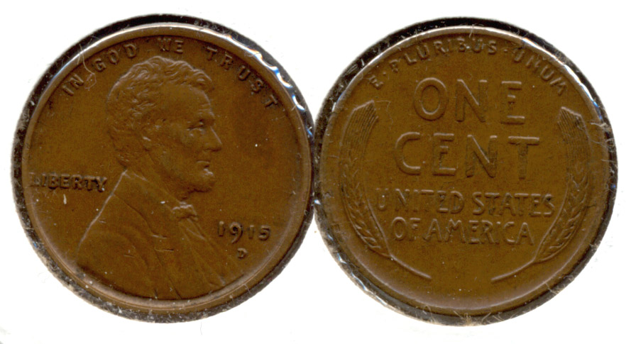 1915-D Lincoln Cent AU-55 a