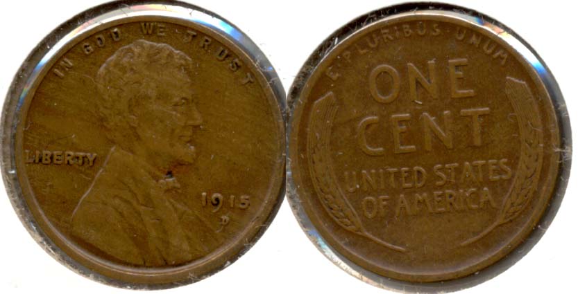 1915-D Lincoln Cent EF-40 a