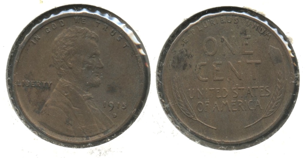 1915-D Lincoln Cent EF-40 #g Cleaned Retoned