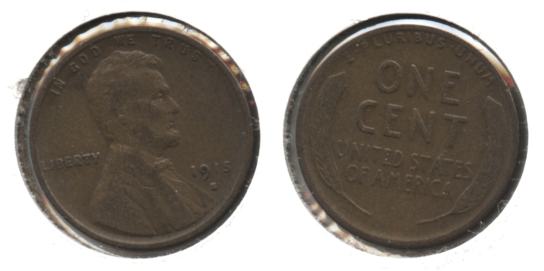 1915-S Lincoln Cent Fine-12 #aa