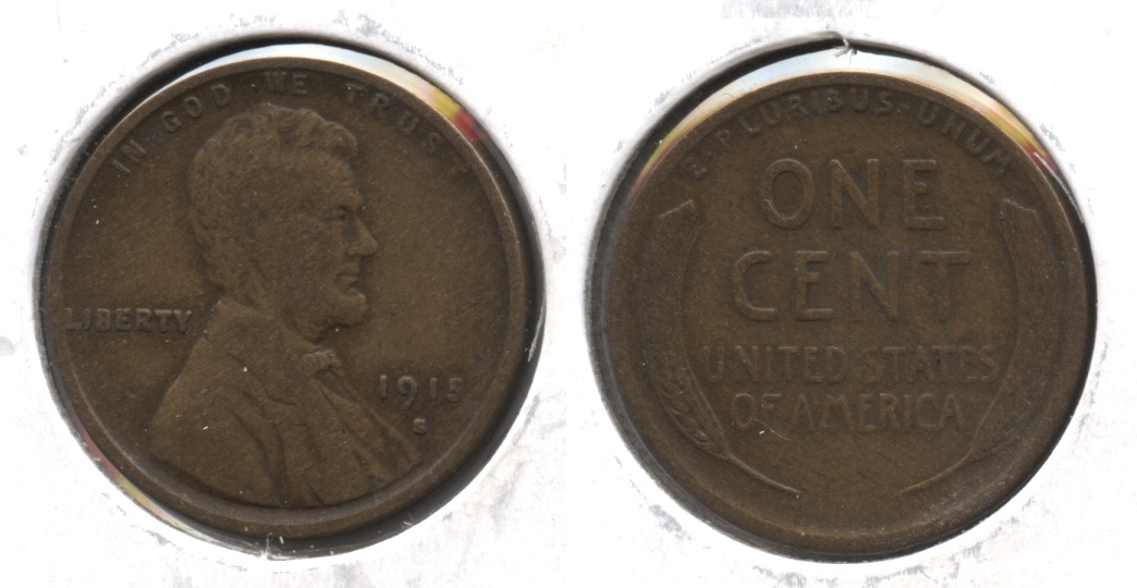 1915-S Lincoln Cent Fine-12 #ae