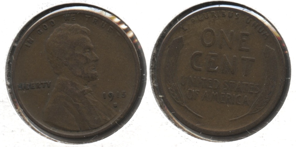 1915-S Lincoln Cent Fine-12 #f
