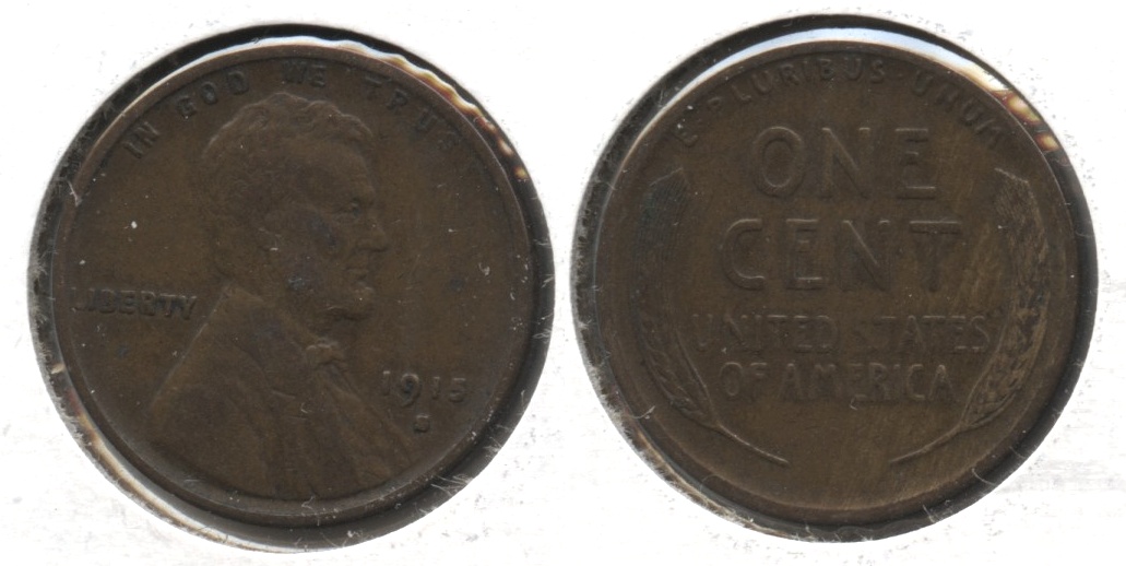 1915-S Lincoln Cent Fine-12 #h