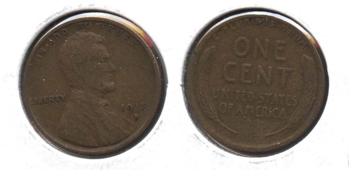 1915-S Lincoln Cent Fine-12 #m