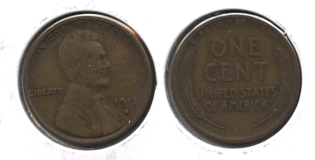1915-S Lincoln Cent Fine-12 #v
