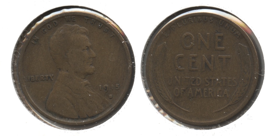 1915-S Lincoln Cent Fine-12 #y