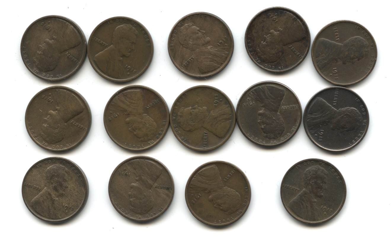 1915-S Lincoln Cent Good-4 Partial Roll #o