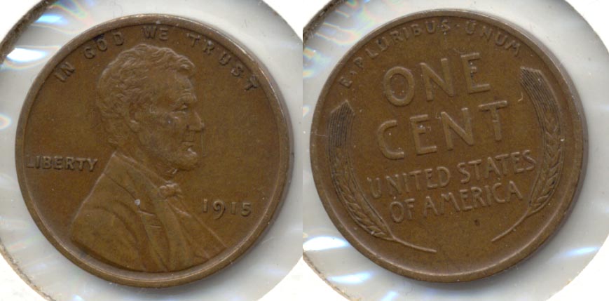 1915 Lincoln Cent EF-45 b Obverse Scratch