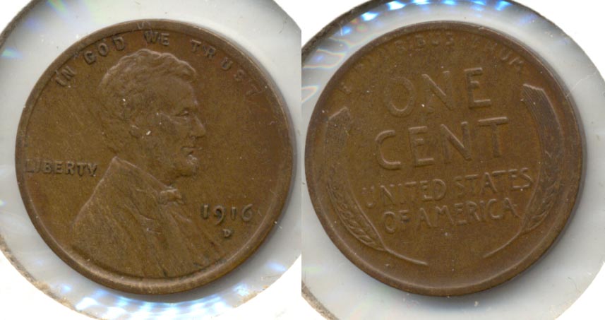 1916-D Lincoln Cent AU-50