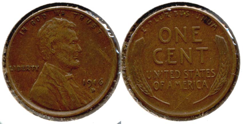 1916-D Lincoln Cent EF-45