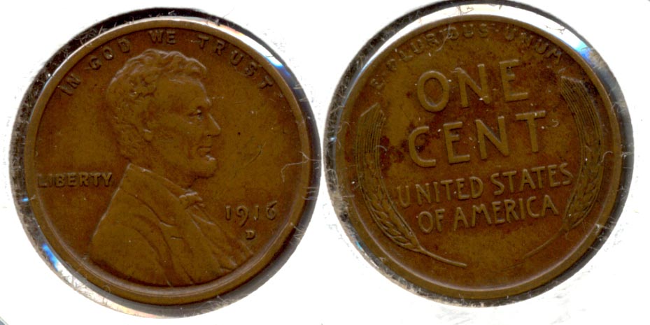 1916-D Lincoln Cent EF-45 c