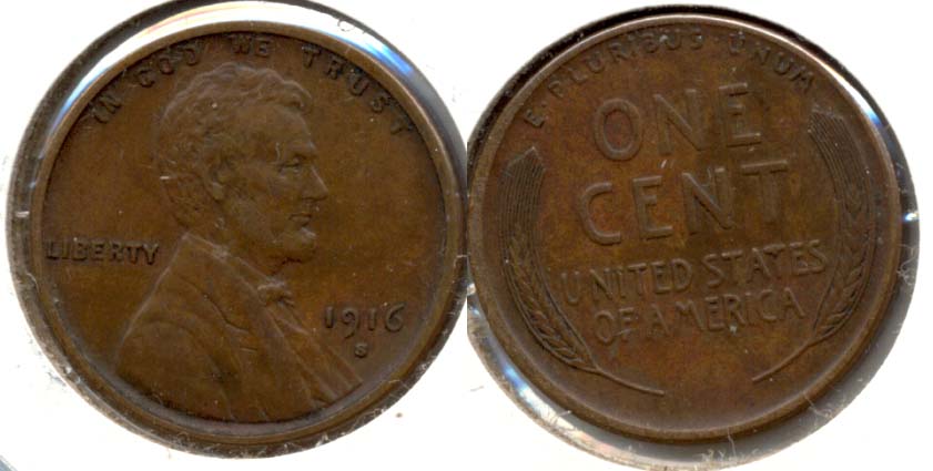1916-S Lincoln Cent AU-50