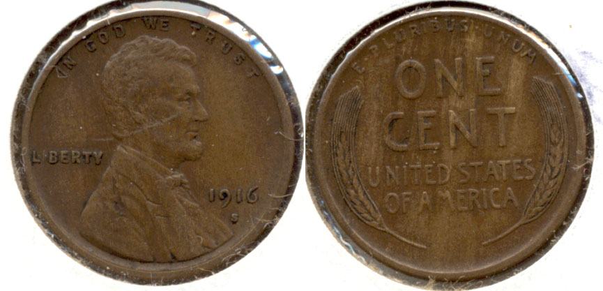 1916-S Lincoln Cent EF-40 b