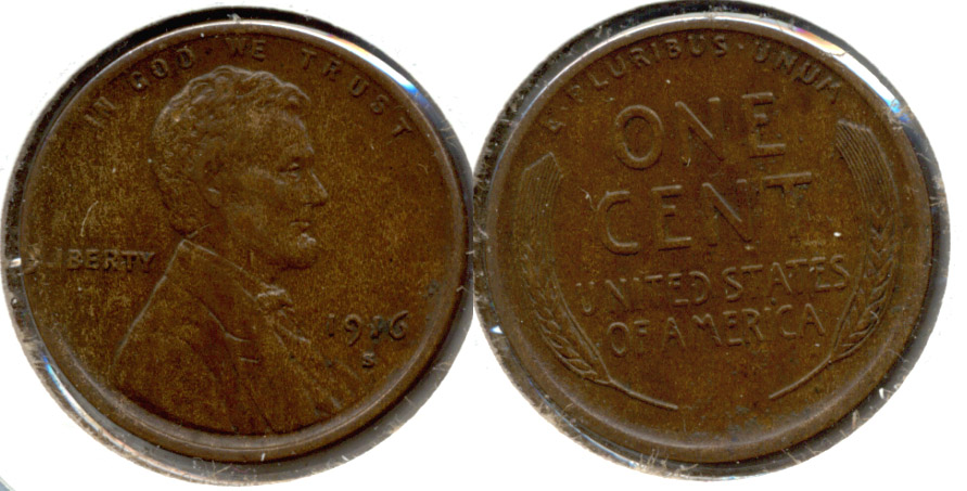 1916-S Lincoln Cent EF-40 d