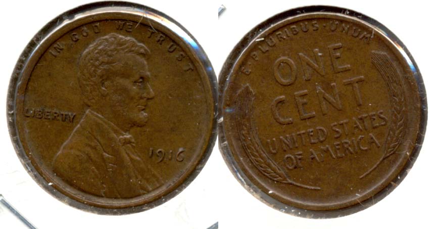 1916 Lincoln Cent AU-55 b