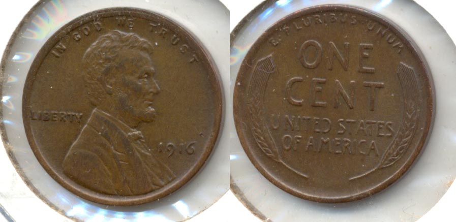 1916 Lincoln Cent AU-55 c