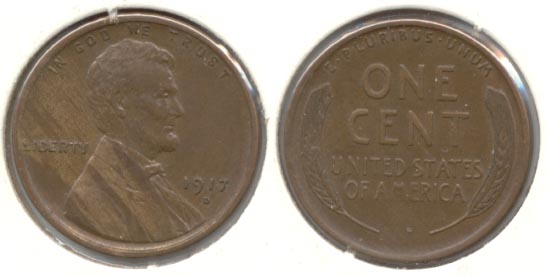 1917-D Lincoln Cent AU-50