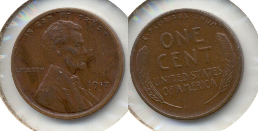 1917-D Lincoln Cent AU-50 c