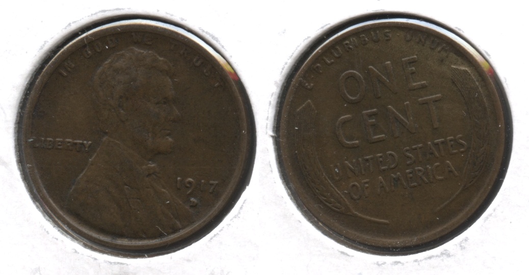 1917-D Lincoln Cent EF-40 #e