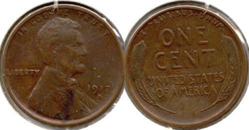 1917-D Lincoln Cent EF-45