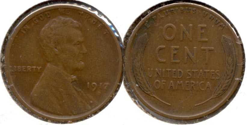1917-D Lincoln Cent EF-45 a