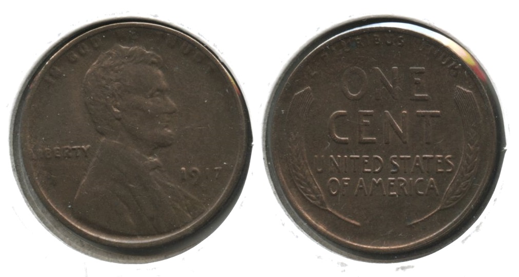 1917-D Lincoln Cent MS-60 Brown