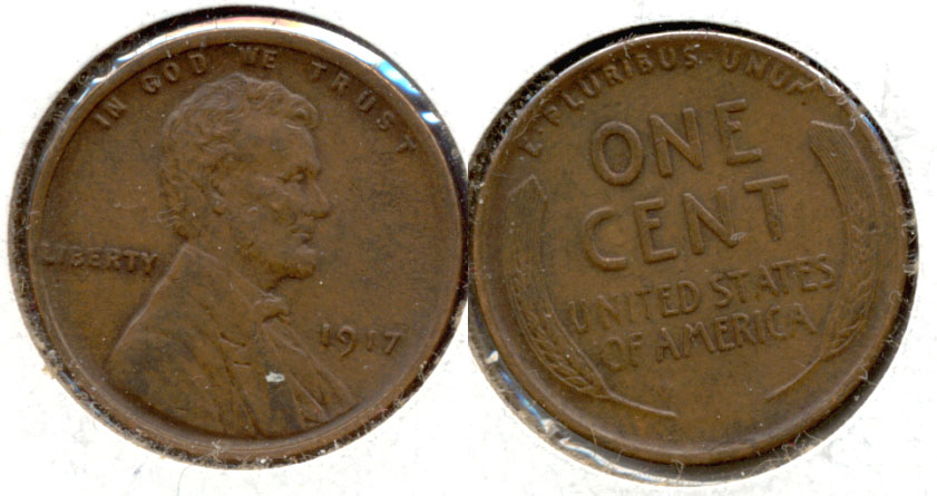 1917 Lincoln Cent AU-50