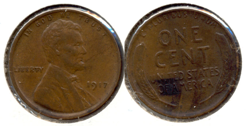 1917 Lincoln Cent AU-50 b
