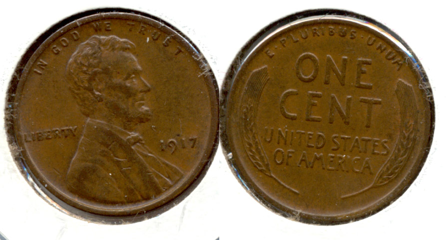 1917 Lincoln Cent AU-50 h