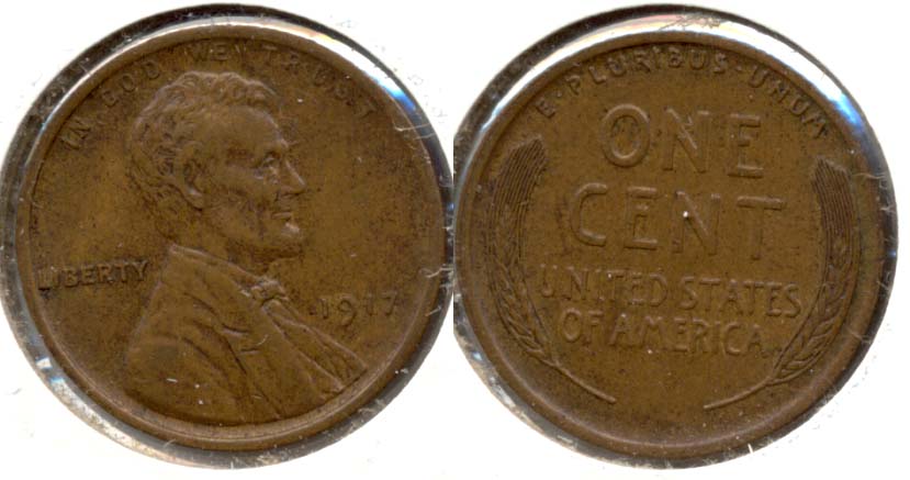 1917 Lincoln Cent AU-53 a