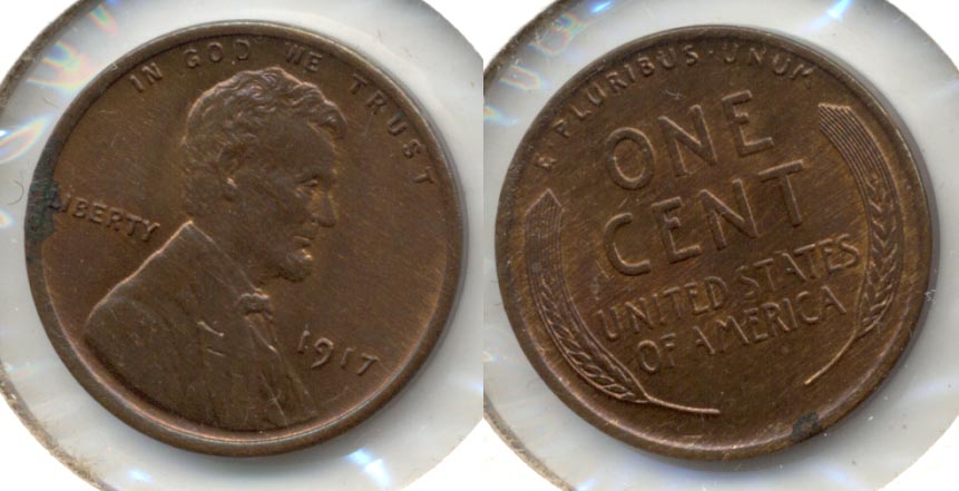 1917 Lincoln Cent MS-64 Brown Spot