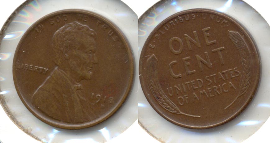1918-D Lincoln Cent AU-53