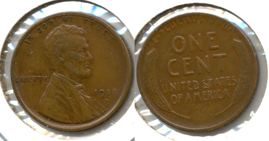 1918-D Lincoln Cent EF-40 c