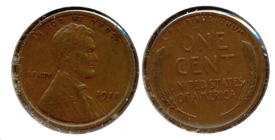 1918-D Lincoln Cent EF-40 e