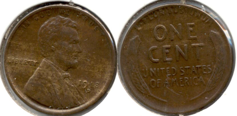 1918-D Lincoln Cent MS-63 Brown