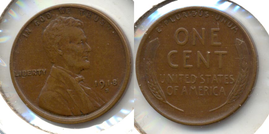 1918-S Lincoln Cent AU-53 a