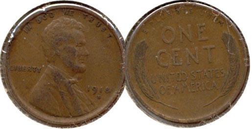 1918-S Lincoln Cent EF-40 d