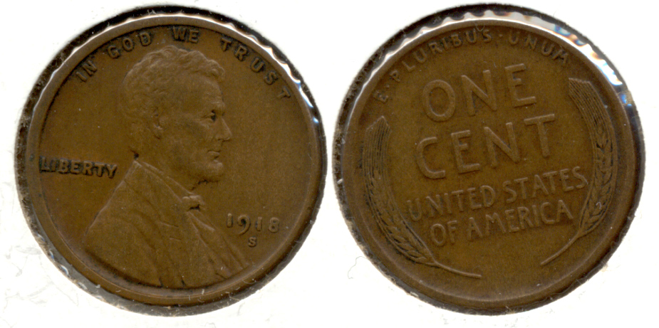 1918-S Lincoln Cent EF-40 n