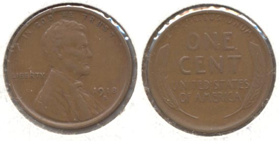 1918-S Lincoln Cent EF-45