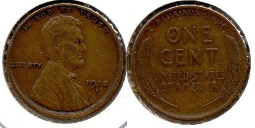 1918-S Lincoln Cent EF-45 a