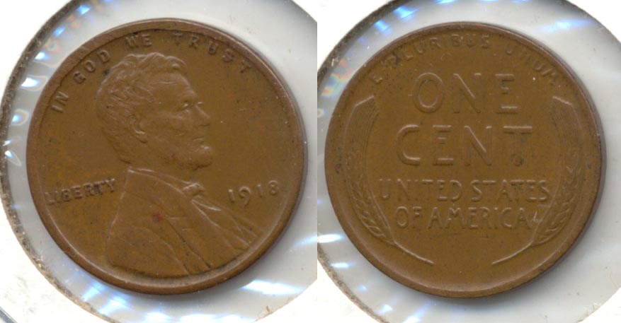 1918 Lincoln Cent AU-50 a