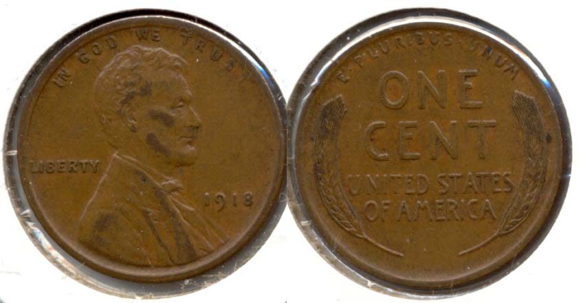 1918 Lincoln Cent AU-53 a