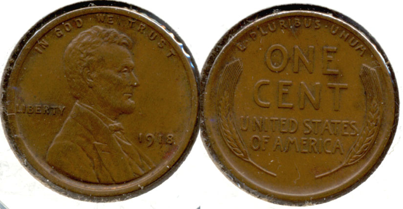 1918 Lincoln Cent AU-55 c
